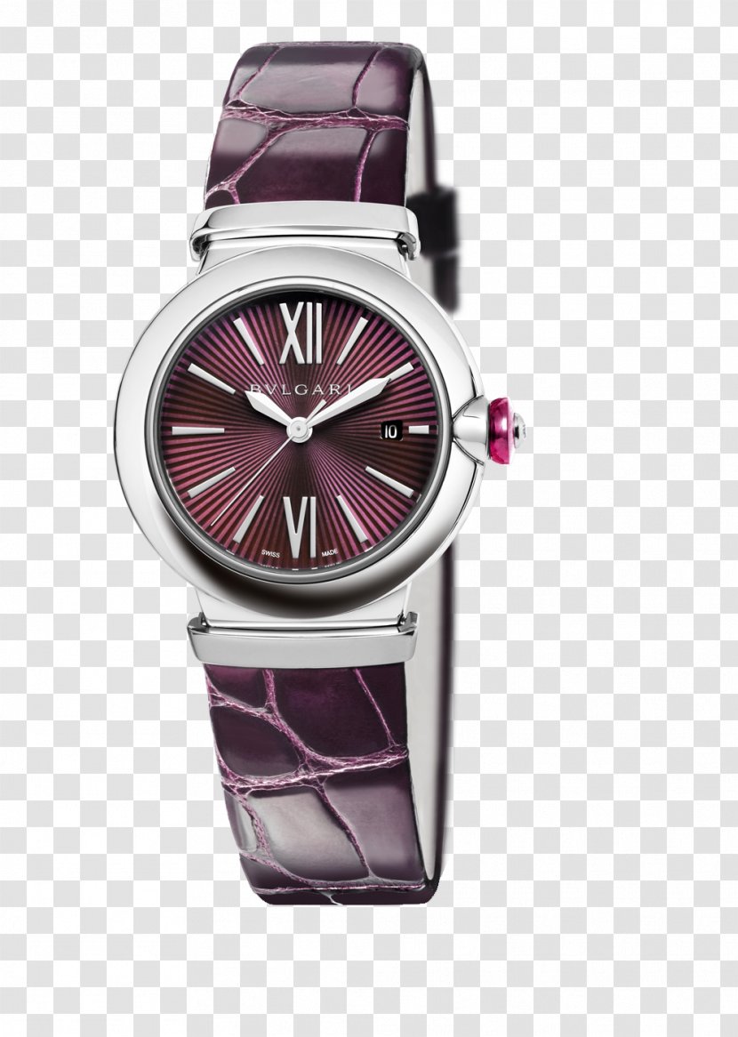 Bulgari Watch Jewellery Cabochon Strap - Luxury Goods - Watches Purple Female Form Transparent PNG