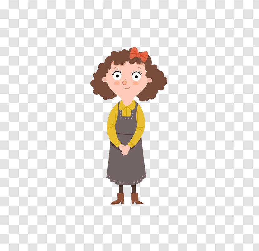 Mother Cartoon Clip Art - Curly Hair Woman Transparent PNG