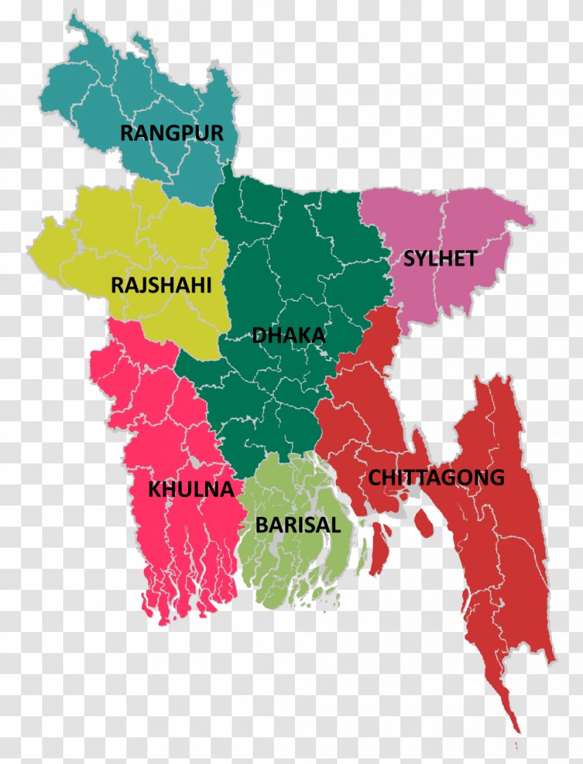 Bangladesh Vector Map - Cartography Transparent PNG