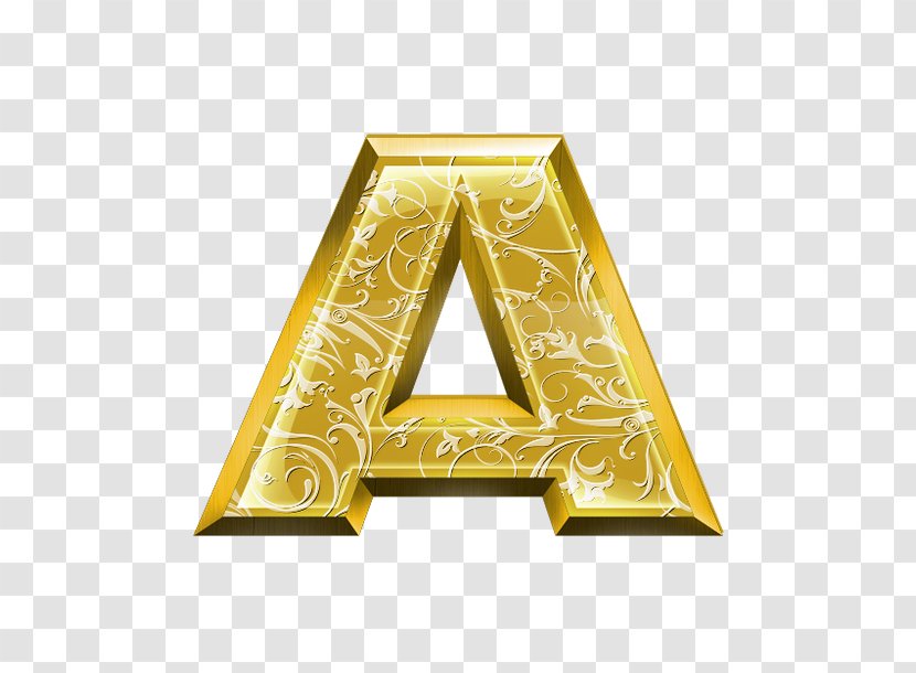 Letter Alphabet Gold Color - Bas De Casse Transparent PNG