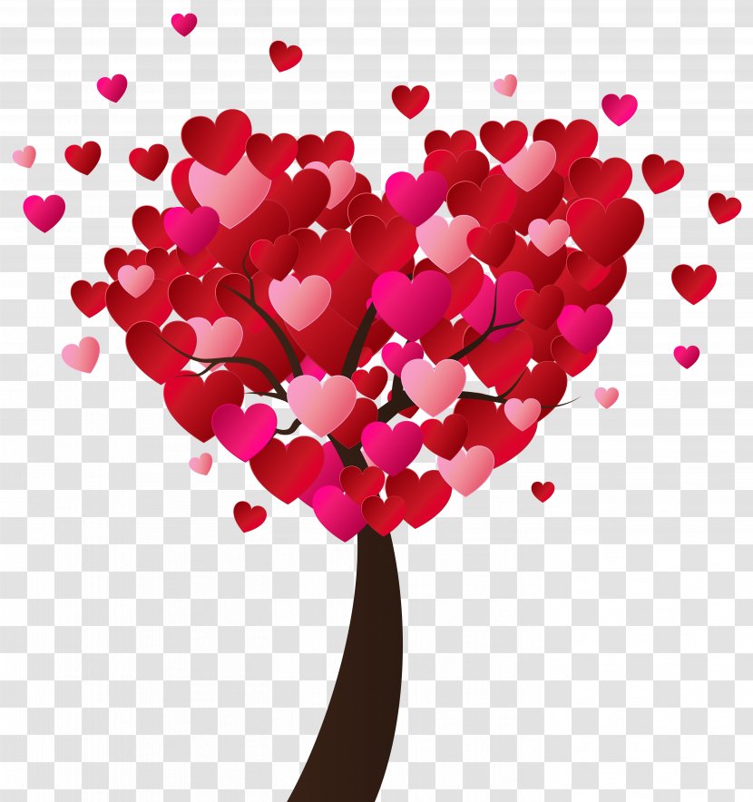 Heart Tree Valentine's Day Clip Art - Cut Flowers - Love Transparent PNG
