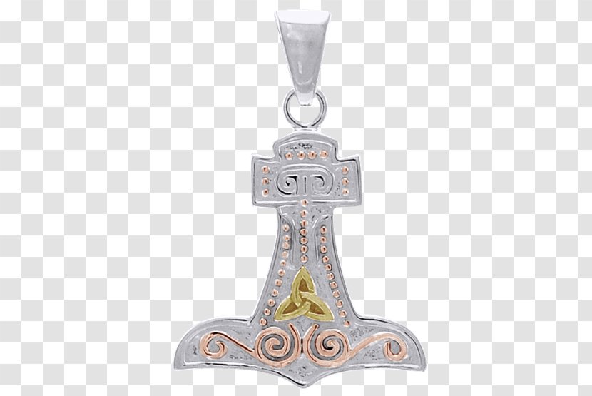 Charms & Pendants Mjölnir Earring Thor Gold - Cross Transparent PNG