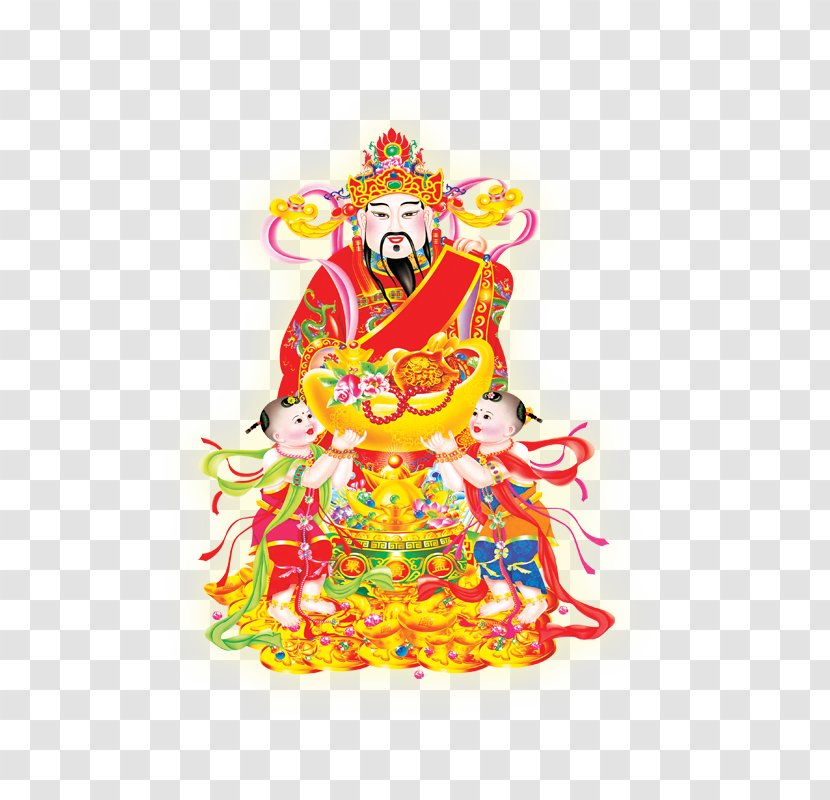 Caishen Chinese New Year Folk Religion Deity Gods And Immortals - God Of Wealth Transparent PNG