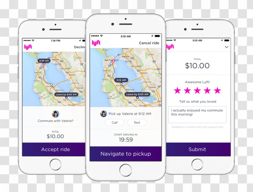 Smartphone Lyft Carpool Peer-to-peer Ridesharing - Oculus Vr Transparent PNG