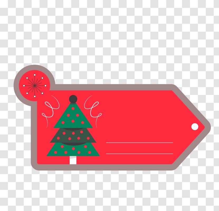 Christmas Sticker Label - Fxeate - Tree Red Labels Transparent PNG