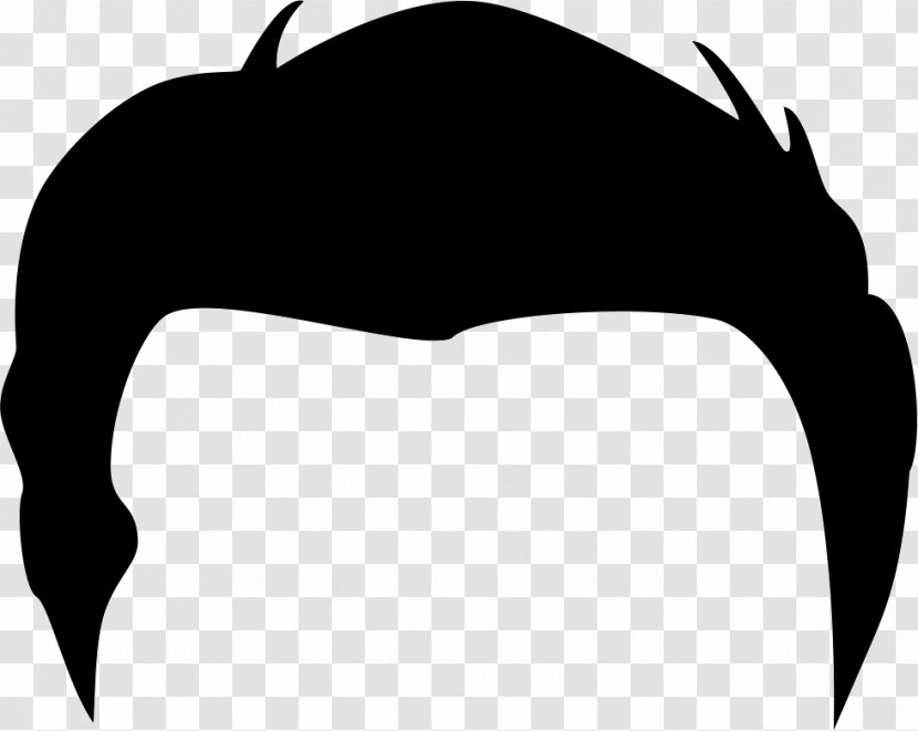 Black Hair Hairstyle Clip Art - Monochrome Photography Transparent PNG