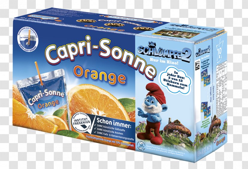 Capri Sun The Smurfs Sticker Transparent PNG