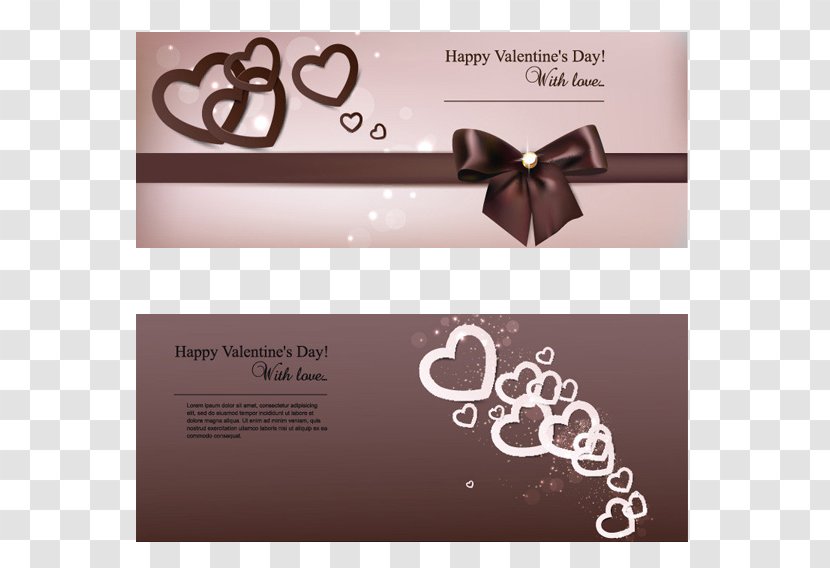 Greeting Card Valentines Day Adobe Illustrator - Brown - Vintage Valentine's Labels Transparent PNG
