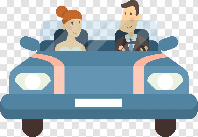 Wedding Flat Design Illustration - Marriage - Car Transparent PNG