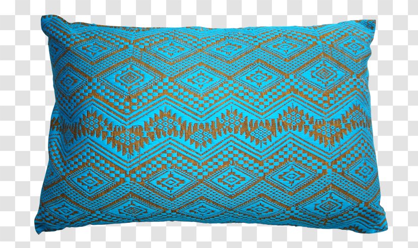 Throw Pillows Cushion Handicraft Chiapas - Turquoise - Cojines Transparent PNG
