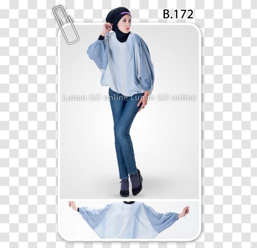 Sleeve Shoulder Outerwear Jeans - Neck - Muslim Fashion Transparent PNG