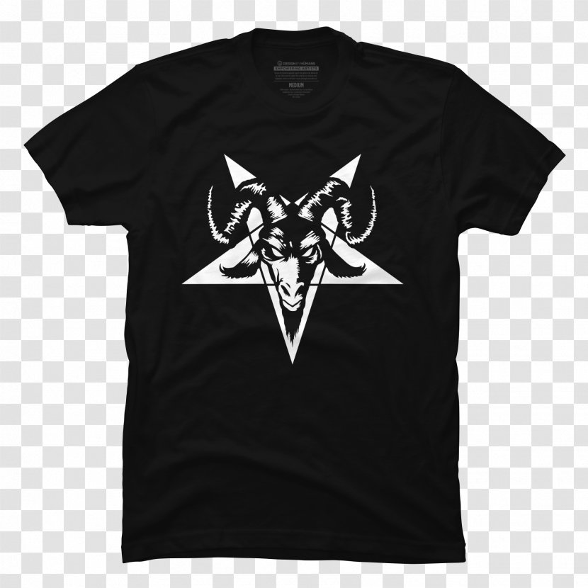 T-shirt Hoodie Top Vintage T Shirts - Black And White - Satanic Transparent PNG