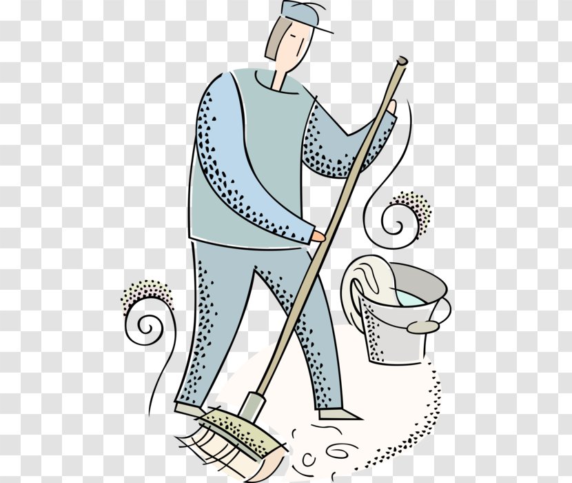 Clip Art Illustration Cleaning Janitor Cleaner - Tradesman - Custodian Vector Transparent PNG