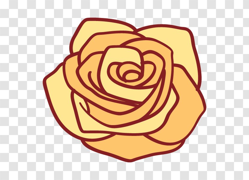 Clip Art Line Rose - Yellow - Flower Transparent PNG