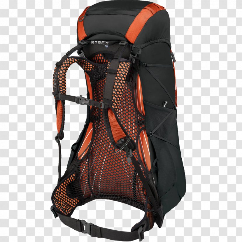 Osprey Exos 38 Ultralight Backpacking Hiking - Orange - Backpack Transparent PNG