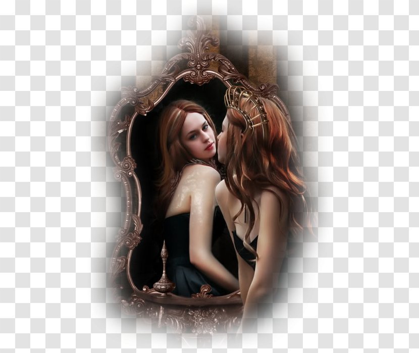 Magic Mirror DeviantArt Woman - Watercolor - Cartoon Transparent PNG