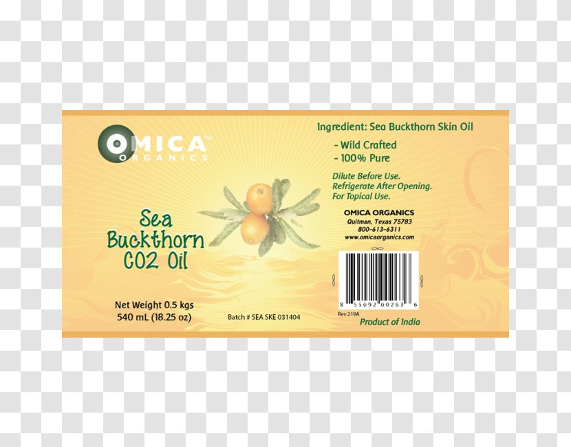 Brand Sea Buckthorns Carbon Dioxide Oil Font Transparent PNG