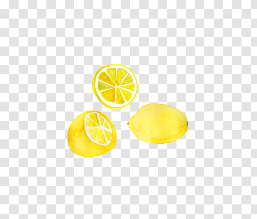 Lemon Drawing Watercolor Painting Transparent PNG