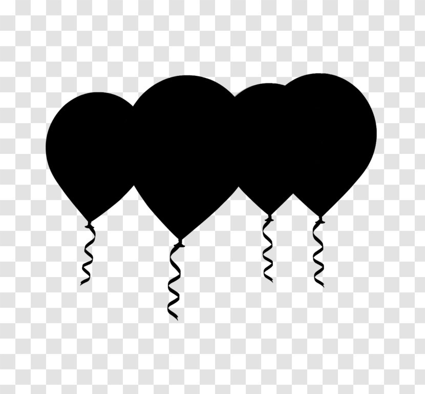 Balloon Black And White - Silhouette - Logo Transparent PNG