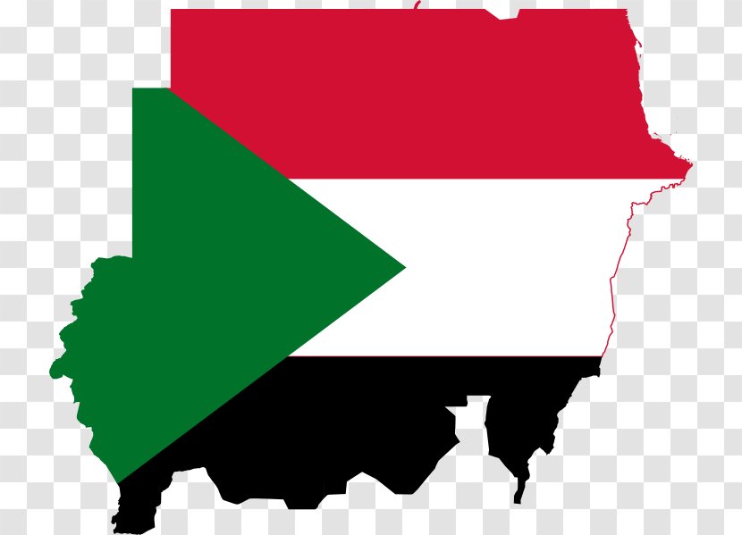 Flag Of Sudan Map South - Mapa Polityczna Transparent PNG