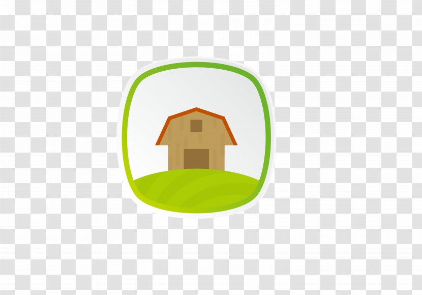 Logo Brand Circle Illustration - Green Flag Small House Transparent PNG