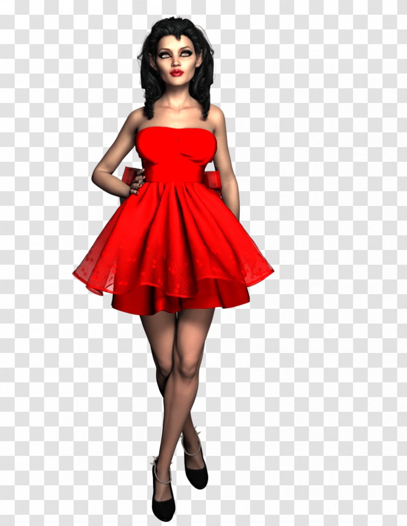 Dress Costume Red Woman - Silhouette Transparent PNG