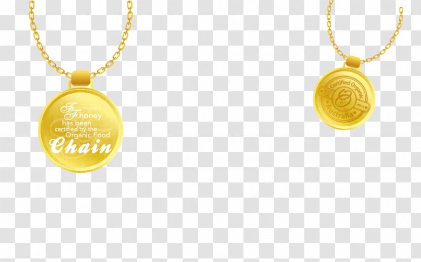 Locket Necklace Amber - Yellow Transparent PNG