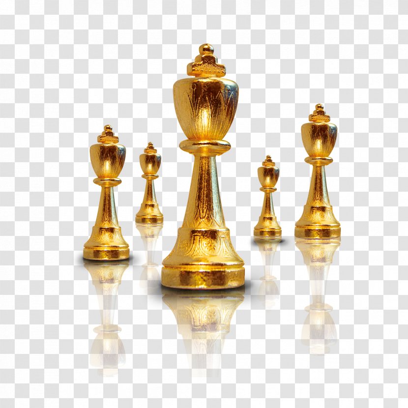 Chess Finance - Golden Trophy Logo Transparent PNG