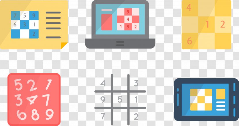 Sudoku For Kids Illustration - Electronics - Vector Notebook Transparent PNG