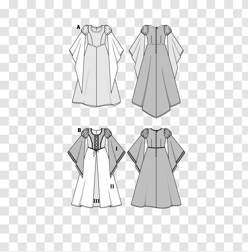 Dress Clothing Sleeve Burda Style Pattern - Fashion - Castle Princess Transparent PNG