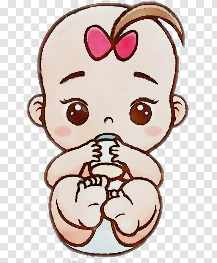 Infant Baby Bottles Cartoon Child Smile - Love - Heart Transparent PNG