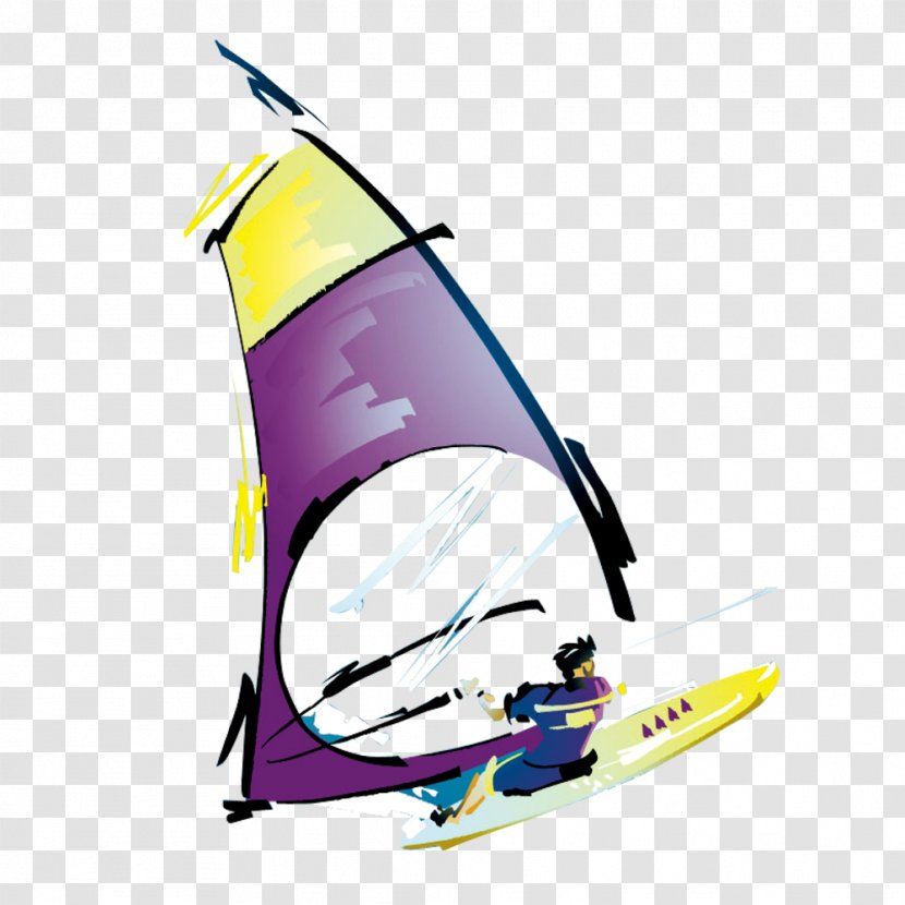 Windsurfing Sailing - Boat - Wave Transparent PNG