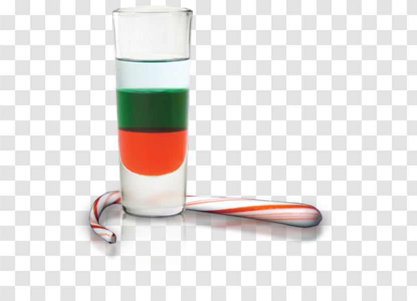 Cocktail Candy Cane Irish Flag Shooter Vodka - Drinkware Transparent PNG