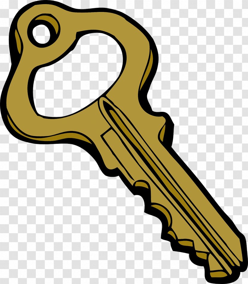 Key Clip Art - Public Domain - Yellow Transparent PNG