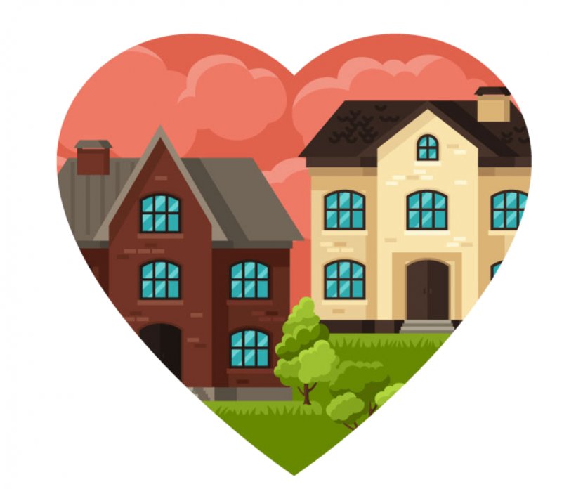 Drawing - Heart - House Transparent PNG