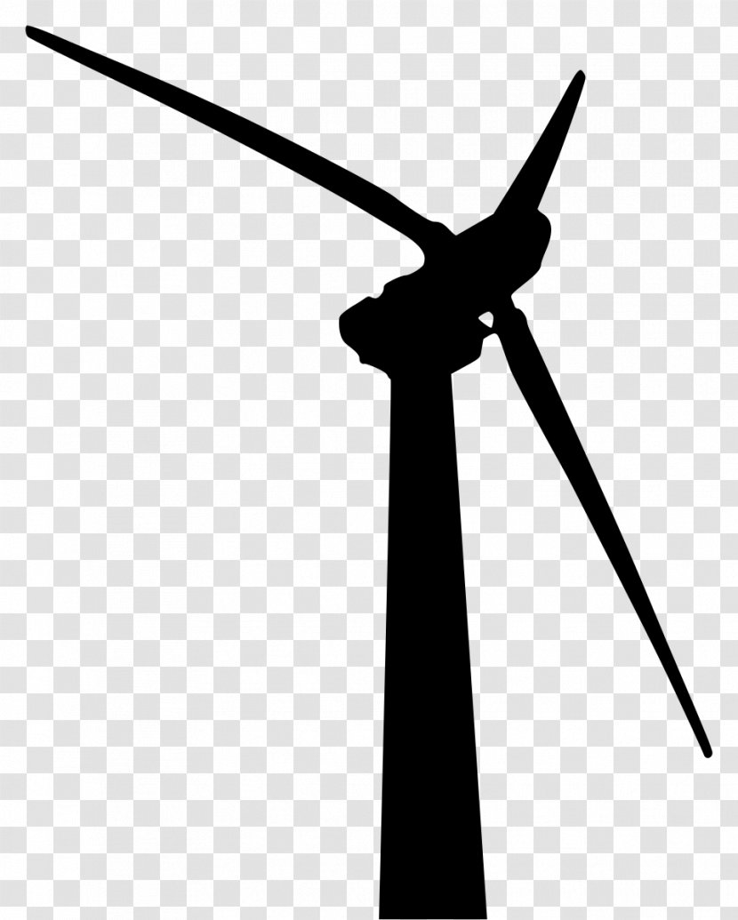Wind Farm Turbine Power Energy Windmill - Monochrome Photography Transparent PNG