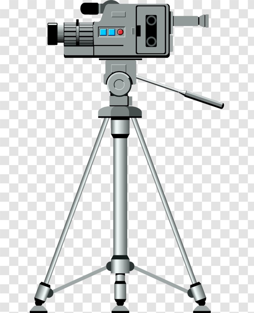 Tripod Video Cameras Clip Art - Optical Instrument - Camera Transparent PNG