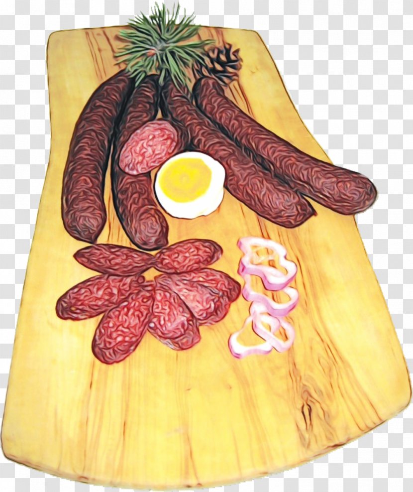 Food Meat Sausage Fuet Cuisine - Cervelat Saltcured Transparent PNG