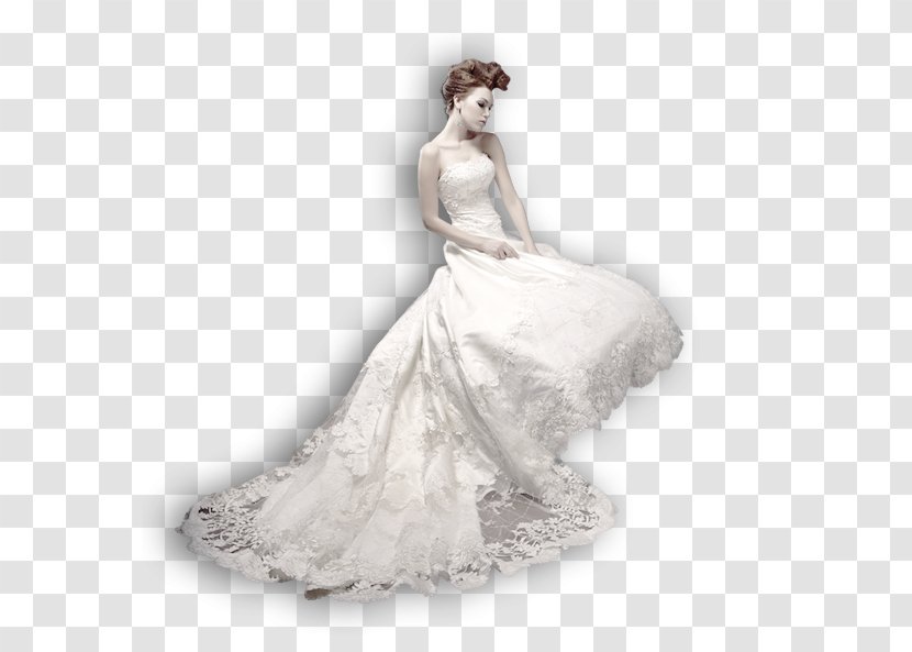 Bride Contemporary Western Wedding Dress - Bridal Party - White Transparent PNG