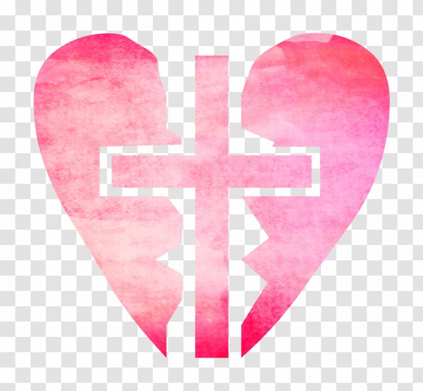 Pink M Heart M-095 RTV - M095 - Cross Transparent PNG