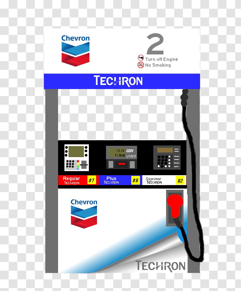 Chevron Corporation Fuel Dispenser Gasoline Pump Techron - Art - Gas Transparent PNG