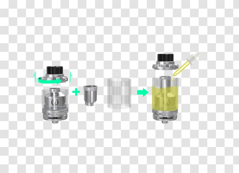 Electronic Cigarette Aerosol And Liquid Atomizer Vapor Clearomizér - Glass - RTA Transparent PNG