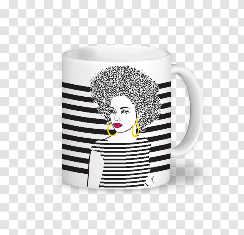 Coffee Cup Afro Mug Black Power Art Transparent PNG