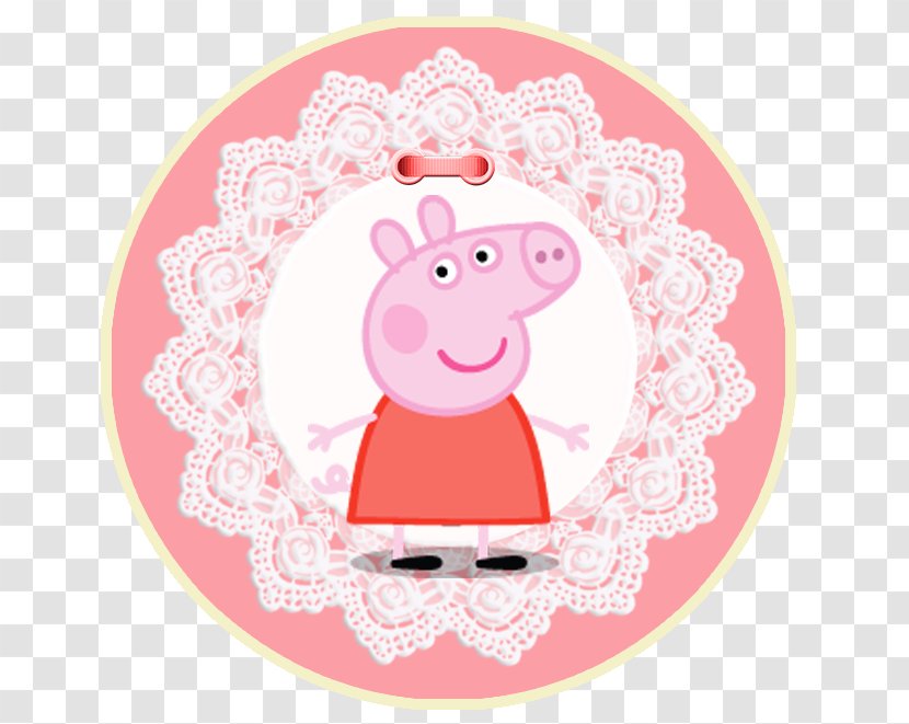 Mummy Pig Party Birthday Animated Cartoon - Heart - Peppa Transparent PNG