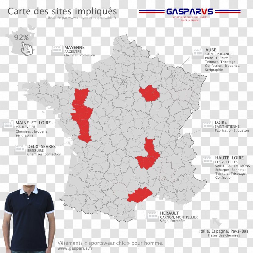 Clothing T-shirt .fr Sportswear Saint-Étienne - Cartoon - Made In France Transparent PNG