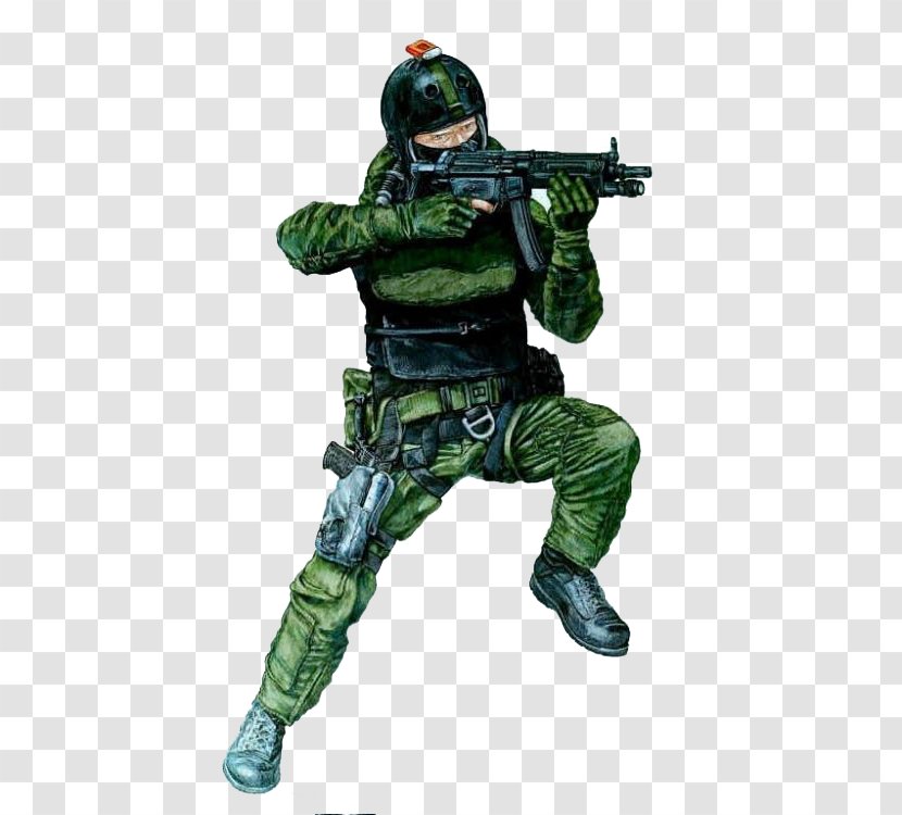 Soldier Special Forces Illustration - Profession - Police Armed Hand Drawing Transparent PNG