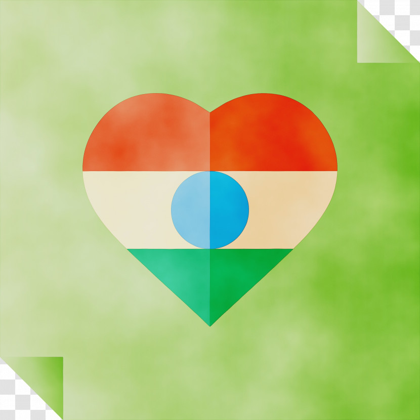Green Heart Flag Circle Colorfulness Transparent PNG