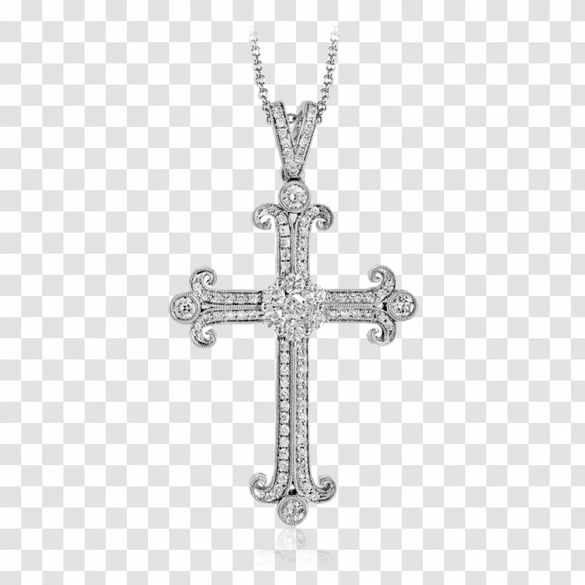Christian Cross Necklace Charms & Pendants - Diamond - NECKLACE Transparent PNG