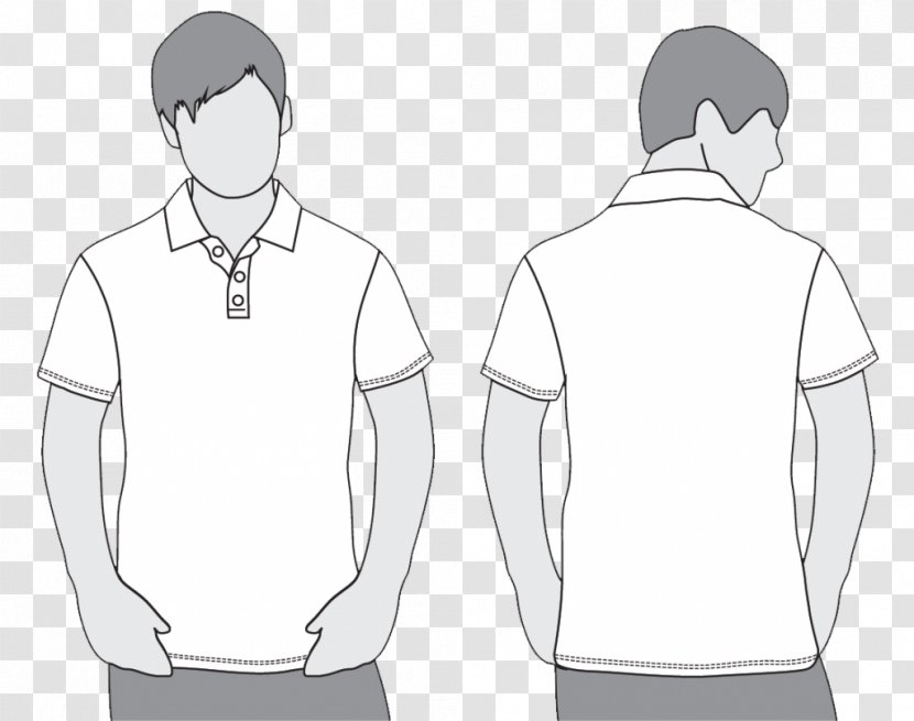 T-shirt White Clothing Top - Silhouette - Ad Vector Transparent PNG