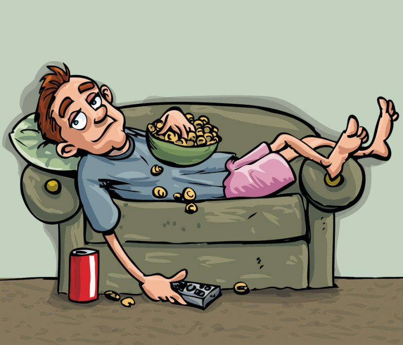 Cartoon Relaxation Clip Art - Woman - Old Couch Transparent PNG